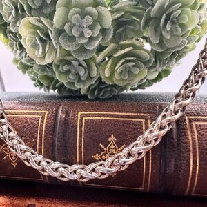 Elegant Sterling Fancy Byzantine Link Necklace